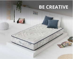 Be Creative Colchones serie Juvenil de Karibian Descanso vendidos por Muebles Gamez