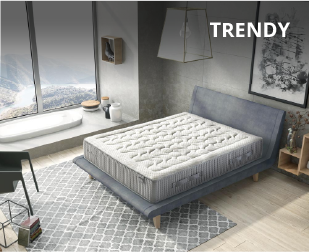 Trendy Colchones serie Gold de Karibian Descanso vendidos por Muebles Gamez