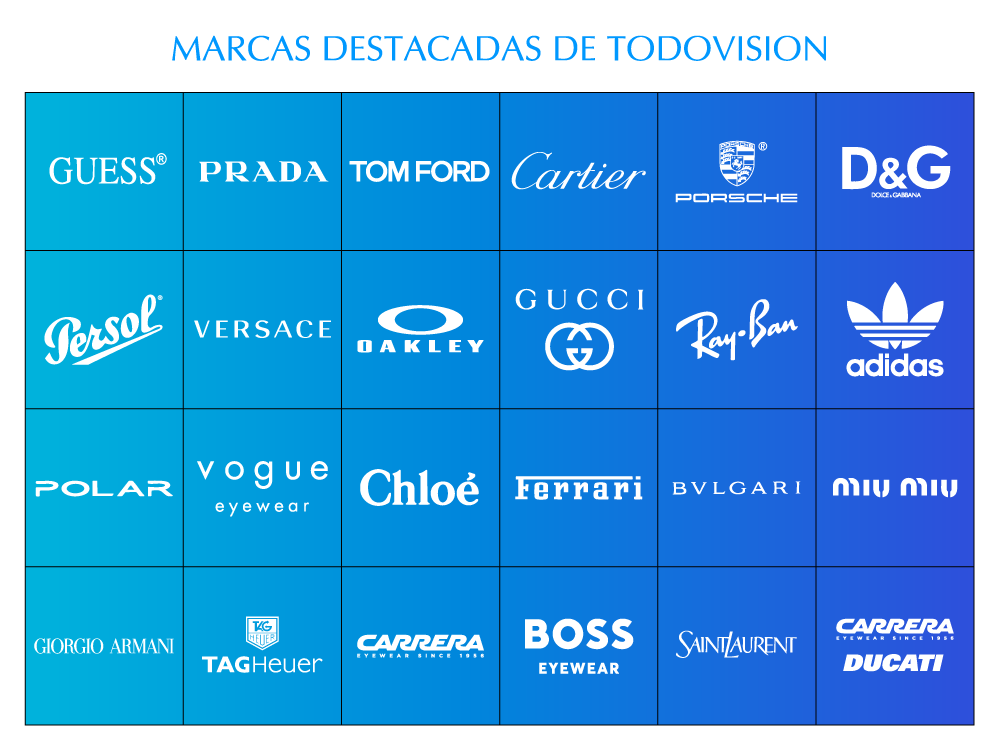 Marcas con las que trabaja Todovisión Optica y Audiología