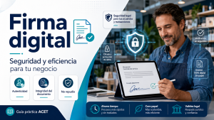 FIRMA DIGITAL SEGURIDAD Y EFICIENCIA PARA TU NEGOCIO. GUIA PRACTICA DE LA ASOCIACION DE COMERCIANTES Y EMPRESARIOS DE TORREMOLINOS