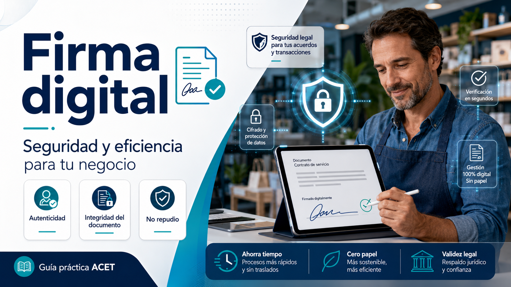 FIRMA DIGITAL SEGURIDAD Y EFICIENCIA PARA TU NEGOCIO. GUIA PRACTICA DE LA ASOCIACION DE COMERCIANTES Y EMPRESARIOS DE TORREMOLINOS